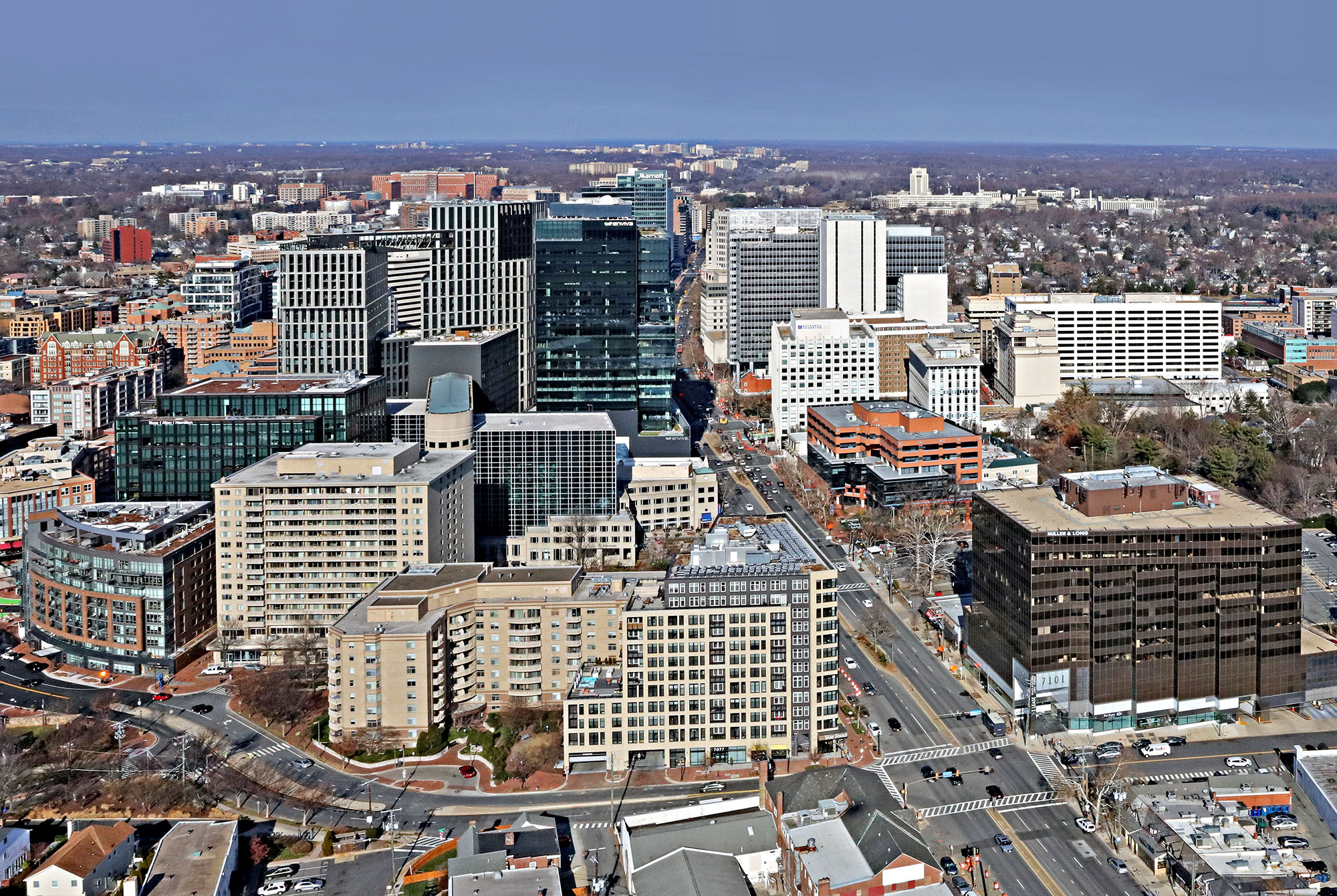 Bethesda Maryland, looking North up Wisconsin Avenue